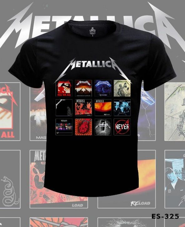 Büyük Beden Metallica Album Covers Tişört