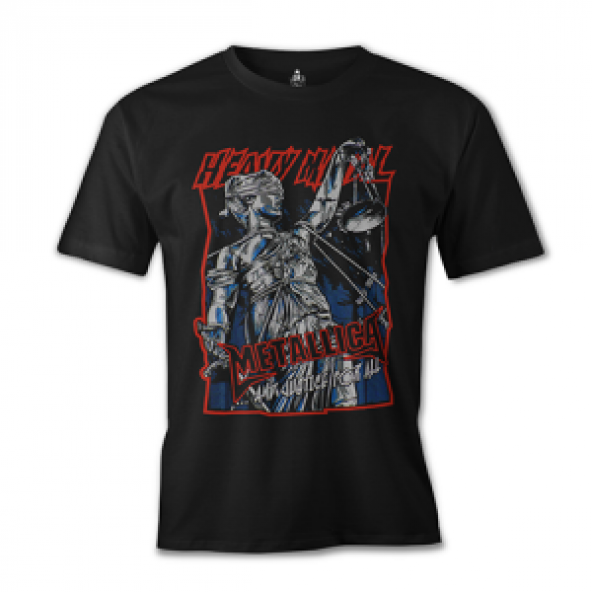 Büyük Beden Metallica And Justice For All Siyah Erkek Tişört