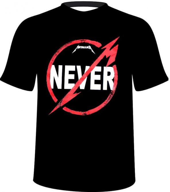Metallica Siyah Erkek Tişört - NEVER