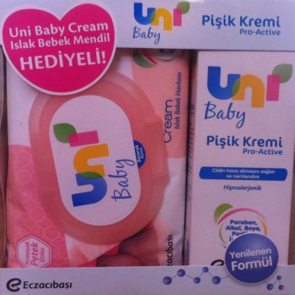 Uni Baby Pişik Önleyici Krem + Islak Havlu Set