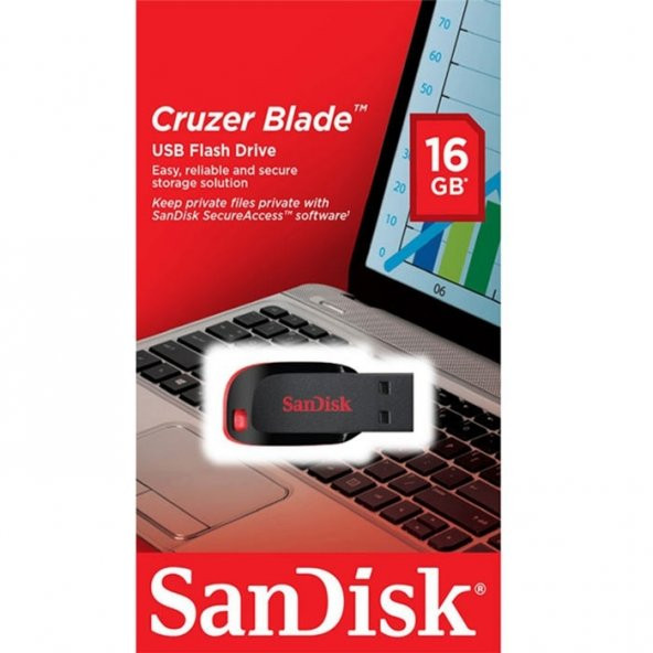 SanDisk 16GB Cruzer Blade SDCZ50-016G-B35 USB Bellek