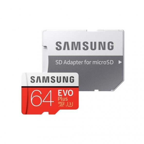 Samsung 64GB Evo Plus Micro SD Hafıza Kartı C10 U3 4K 100MB/s