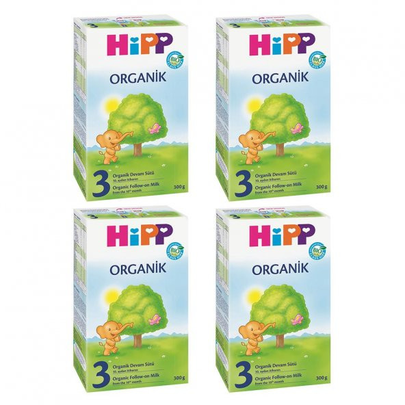 Hipp 3 Organik 300gr Bebek Maması 4lü