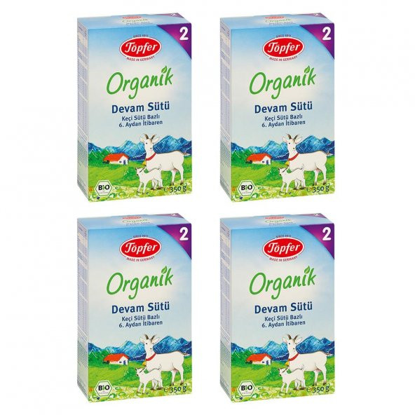 Töpfer 2 Organik bebek sütü 4lü  350 gr.