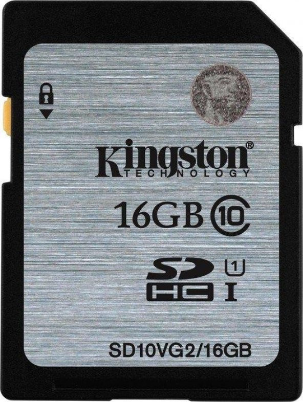 Kingston 16GB SD SDHC Class 10 Hafıza Kartı 45MB/s SD10VG2/16GB
