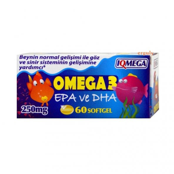 IQMEGA Çocuklar İçin Omega 3 Balık Yağı 60 Softgel