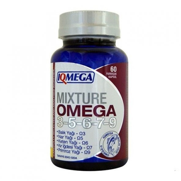 IQMEGA Mixture Omega 3-5-6-7-9 Balık Yağı 60 Softjel Ücretsiz Kar