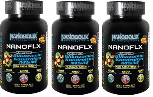 3 Kutu Nanobolix Nanoflx Glucosamine Chondroitin Msm 120 Tablet