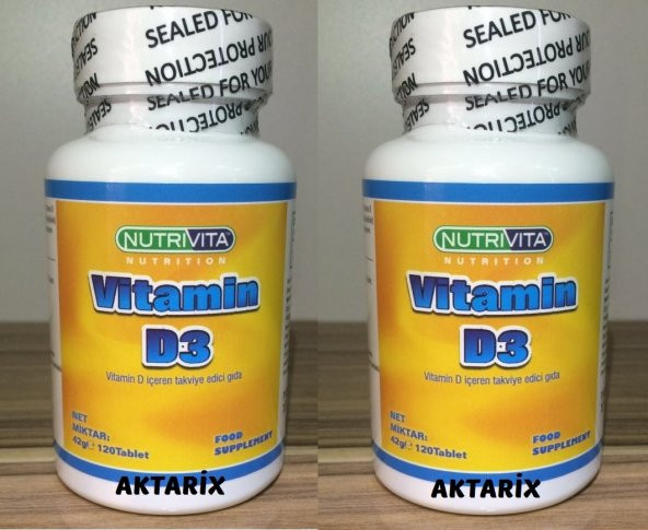 2 Kutu Nutrivita D Vitamin d3 1000 IU (25mcg) 120 Tablet