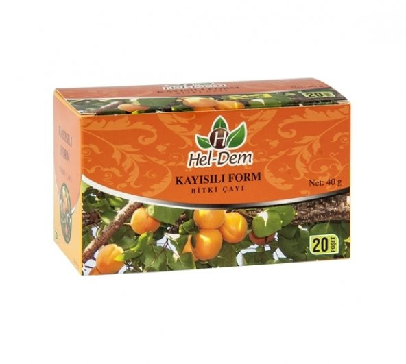 Hel-Dem Kayısılı Form Çayı 20li Süzen Poşet Bitki Çayı
