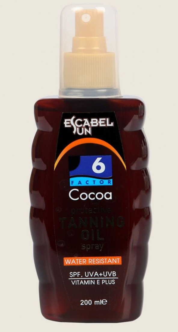 Escabel Sun 6 Faktör Bronzlaştırıcı Cocoa Kakao Yağı Tanning Oil