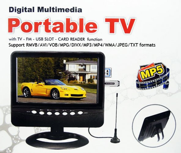 Araç İçi TV Fm Sd Usb Lcd Monitör - 4