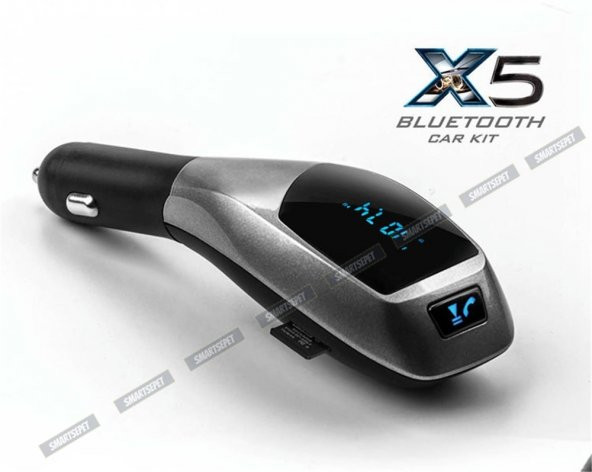 X5 Wifi Bluetooth Araç Kiti Fm USB Girişli FM Transmitter - 1