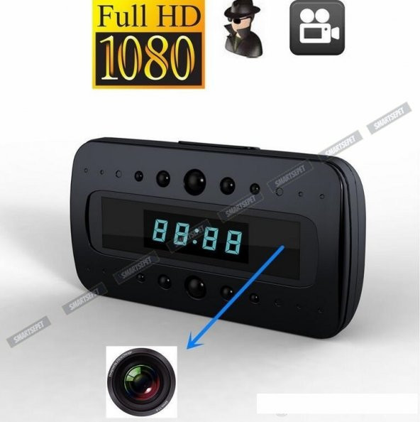 Full HD Masa Saati Bakıcı Kamerası 12 Saat Kayıt Giz*li Kamera