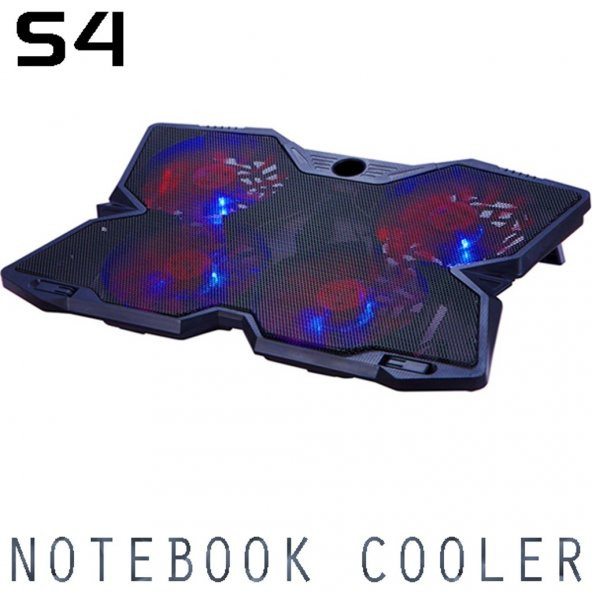 S4 Gaming Oyuncu Notebook Laptop Soğutucu 4 Fanlı