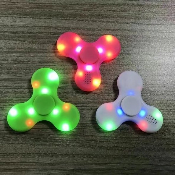 Bluetooth Işıklı Stres Çarkı Şarjlı Hand Spinner Speaker