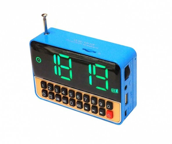 Radyolu Alarmlı Saat USB SD Kart Girişli WS-1513