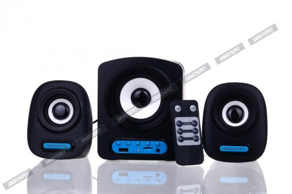 Powerstar 2+1 Kumandalı Bass Radyolu Kumandalı USB SD Ses Sistemi