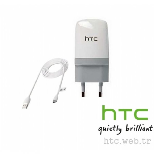 HTC Desire 820 Orijinal Şarj Aleti Cihazı ve USB Kablo Beyaz