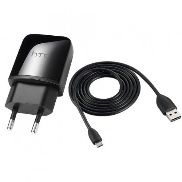 HTC One M9 Orijinal Şarj Aleti Cihazı ve USB Kablo Siyah