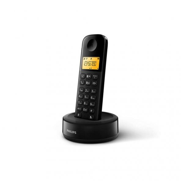 Philips D130 Dect Telefon Telsiz Siyah Kablosuz Sabit Hat Telefon