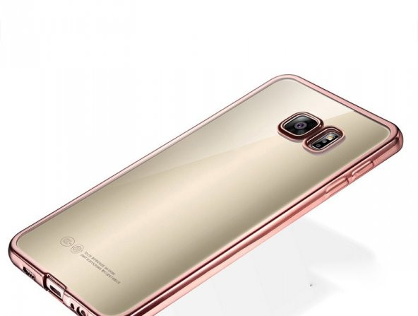 Samsung A5 Kılıf Silikon Transparan Kapak Rose Gold