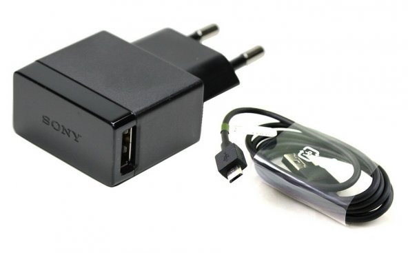 Sony Z3 Compact Şarj Cihazı Aleti + USB Kablo Beyaz