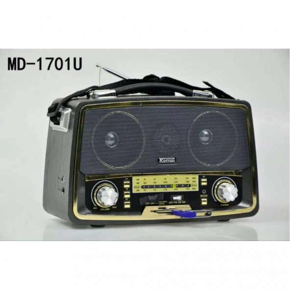 Kemai MD-1701U Usb Sd Fm Nostaljik Görünümlü Radyo Müzik Kutusu