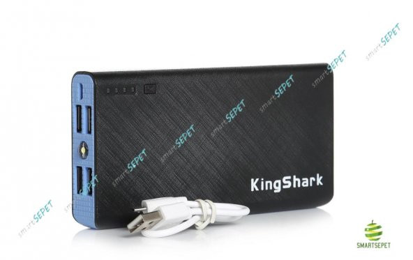 Kingshark 20000 mAh 4 USB Port Powerbank Şarj Aleti