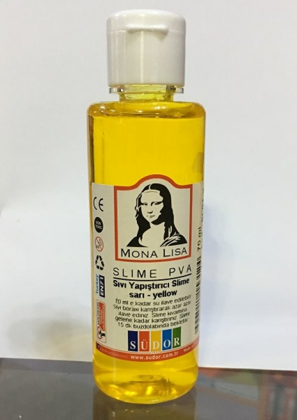 Südor Mona Lisa Slime (Slaym) Sıvı Yapıştırıcı Sarı 70 ml.