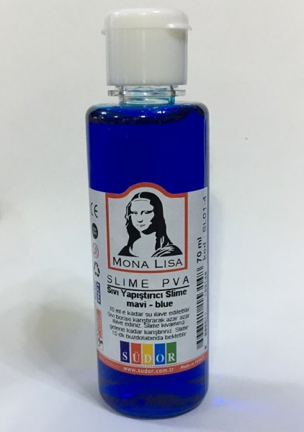 Südor Mona Lisa Slime (Slaym) Sıvı Yapıştırıcı Mavi 70 ml.