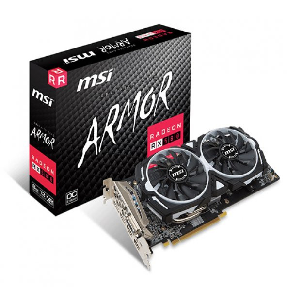 MSI AMD 8GB RX 580 ARMOR 8G OC GDDR5 256 Bit