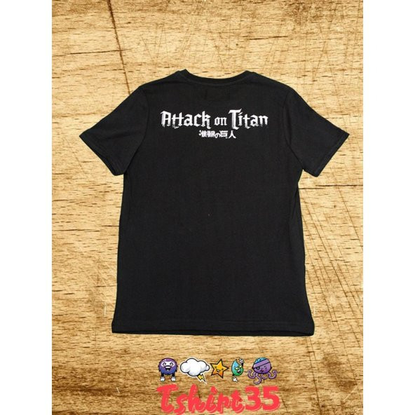 Attack On Titan tişört,t-shirt SİYAH