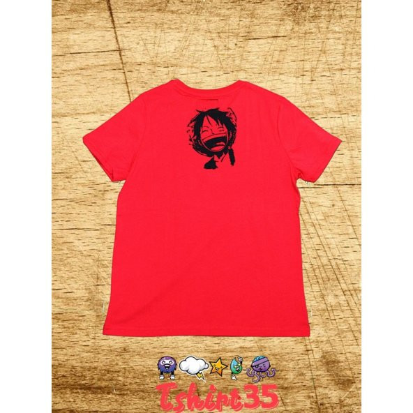 ONE Piece t-shirt , tişört KIRMIZI