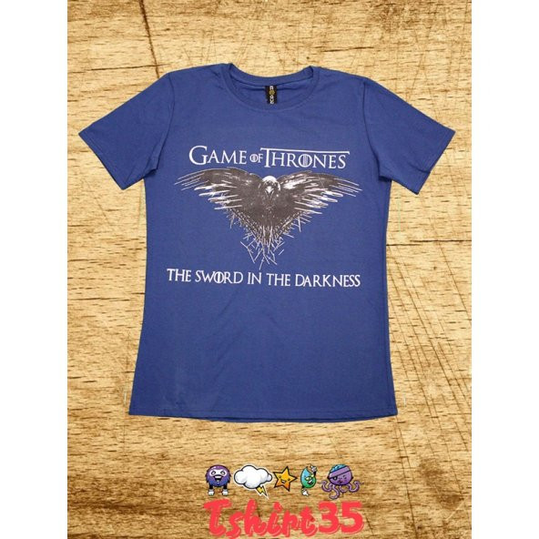 Game Of Thrones t-shirt , tişört MAVİ