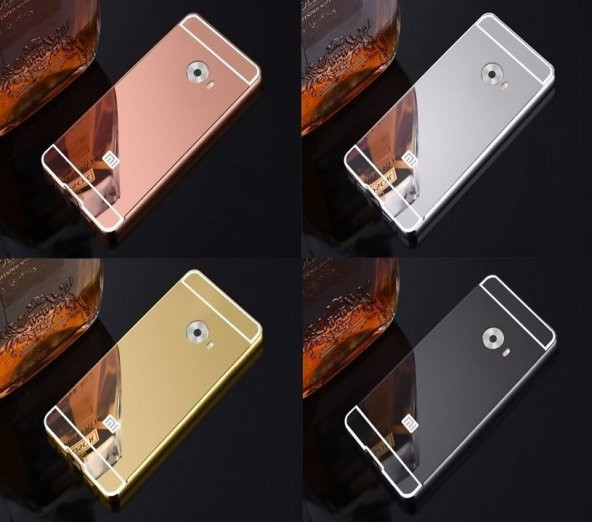Xiaomi Mi Note 2 Aynalı Metal Kılıf + Nano Kırılmaz Cam