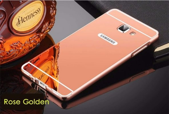 Samsung Galaxy J7 Prime Kılıf Metal Aynalı Rozgold