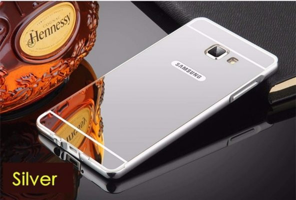 Samsung Galaxy J7 Prime Kılıf Metal Aynalı Gümüş