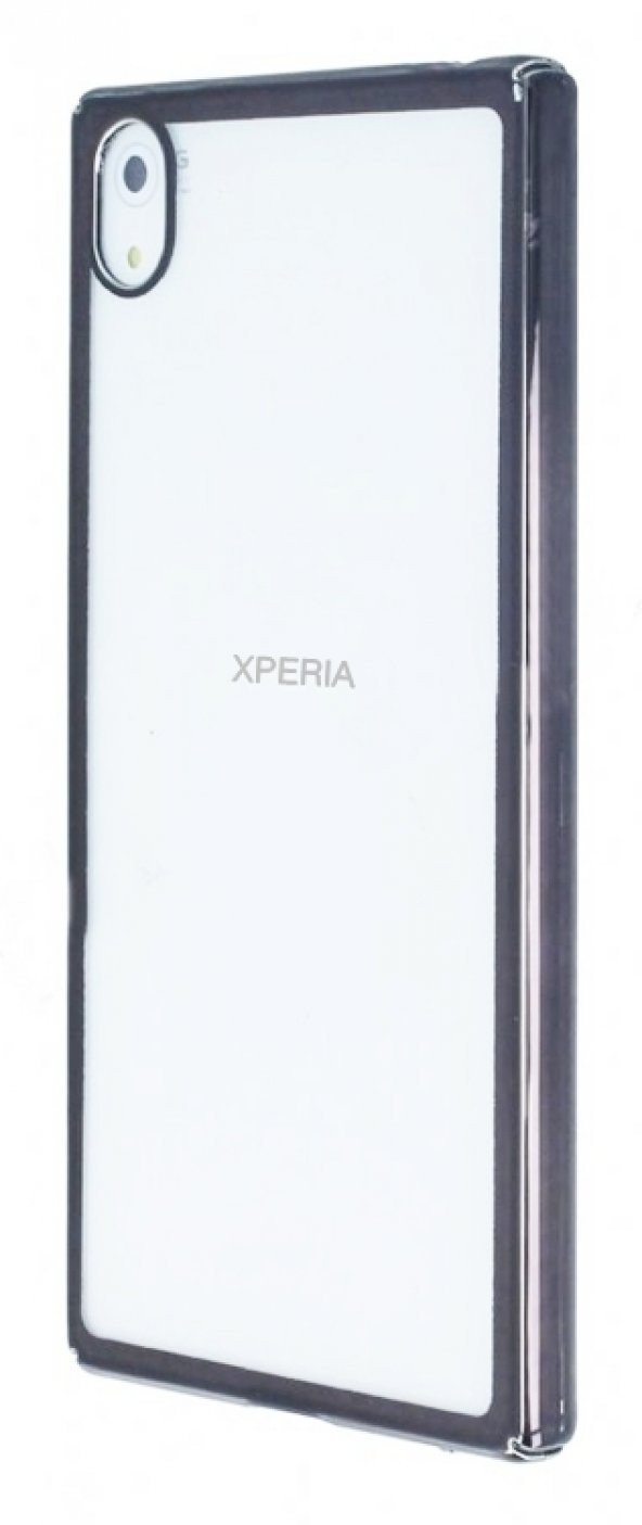 Sony Xperia X Kılıf Lazer Silikon Siyah Nano Kırılmaz Cam