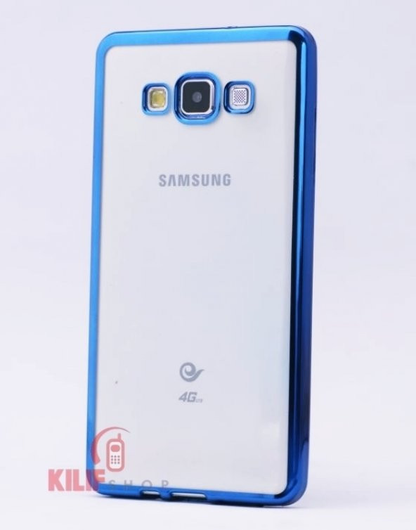Samsung Galaxy A5 Silikon Kılıf Mavi 2xEkran
