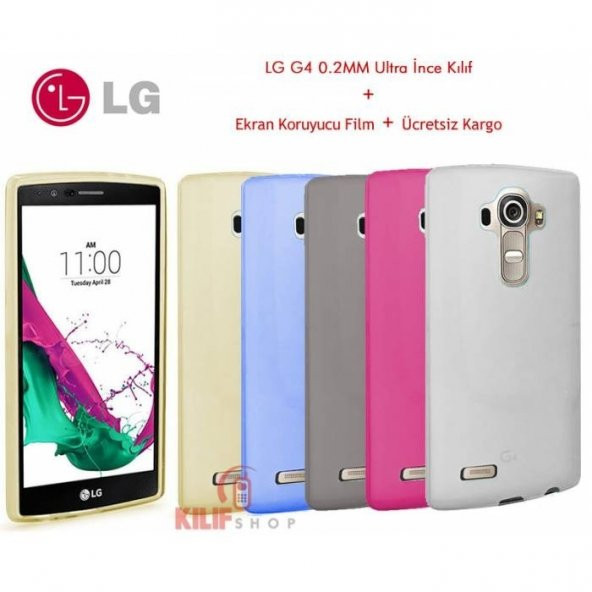 LG G4 Kılıf 0.2mm Ultra İnce 2xFlim