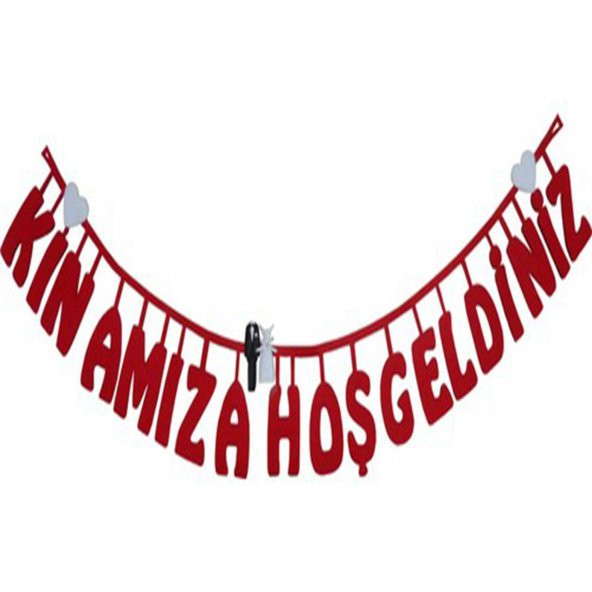 Keçeden Kına Gecesi Süsü Kınamıza Hoşgeldiniz Yazısı