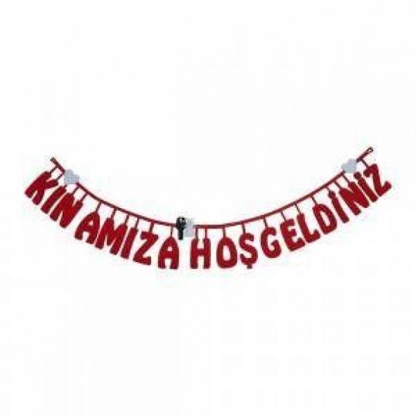 Keçeden Kına Gecesi Süsü Kınamıza Hoşgeldiniz Yazısı - 2