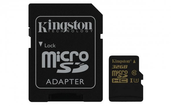 Kingston 32GB Micro SD Hafıza Kartı C10 U3 4K SDCG/32GB