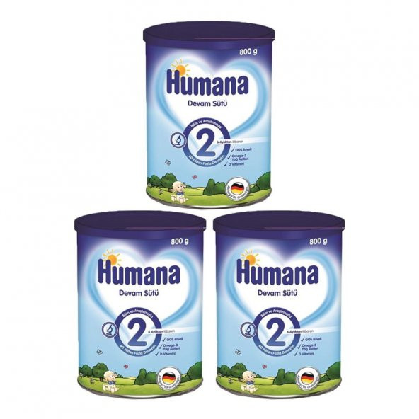 Humana 2 devam sütü 800 gr 3lü