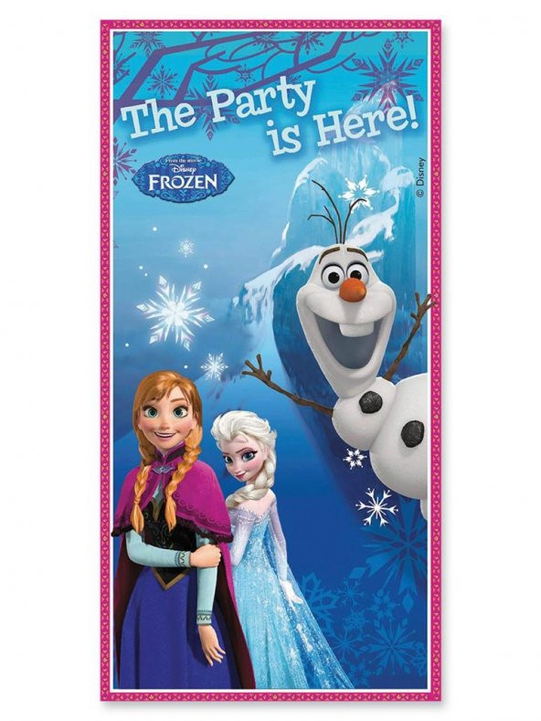 Elsa Frozen Parti Afişi Kapı 76X152 Doğum Günü Afişleri