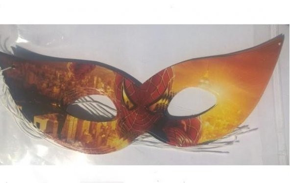 Spiderman 6lı Karton Maske Örümcek Adam Doğum Günü Kağıt Maskeler