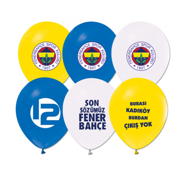48 ADET Fenerbahçe Balon, Sarı Lacivert balon
