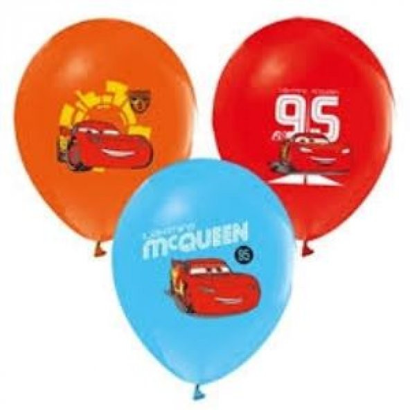 Cars, Arabalar, Şimşek Mcqueen 24 Kişilik 17 Parça Doğum Günü Set - 2