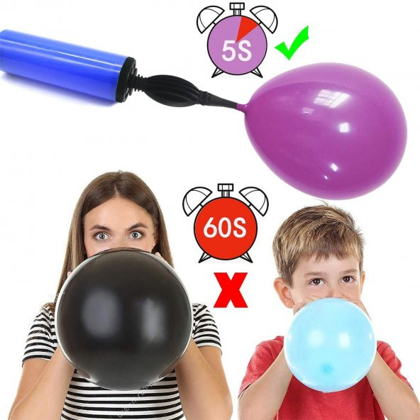 Sosis Balon Şişirme El Hava Pompası, Balon Pompası - 5